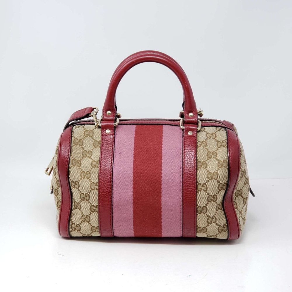 Gucci Canvas Vintage Small Boston Satchel Bag - Picture 2 of 16
